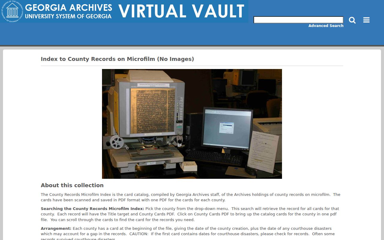 Georgia Archives county record cards for Warner Robins city directory research