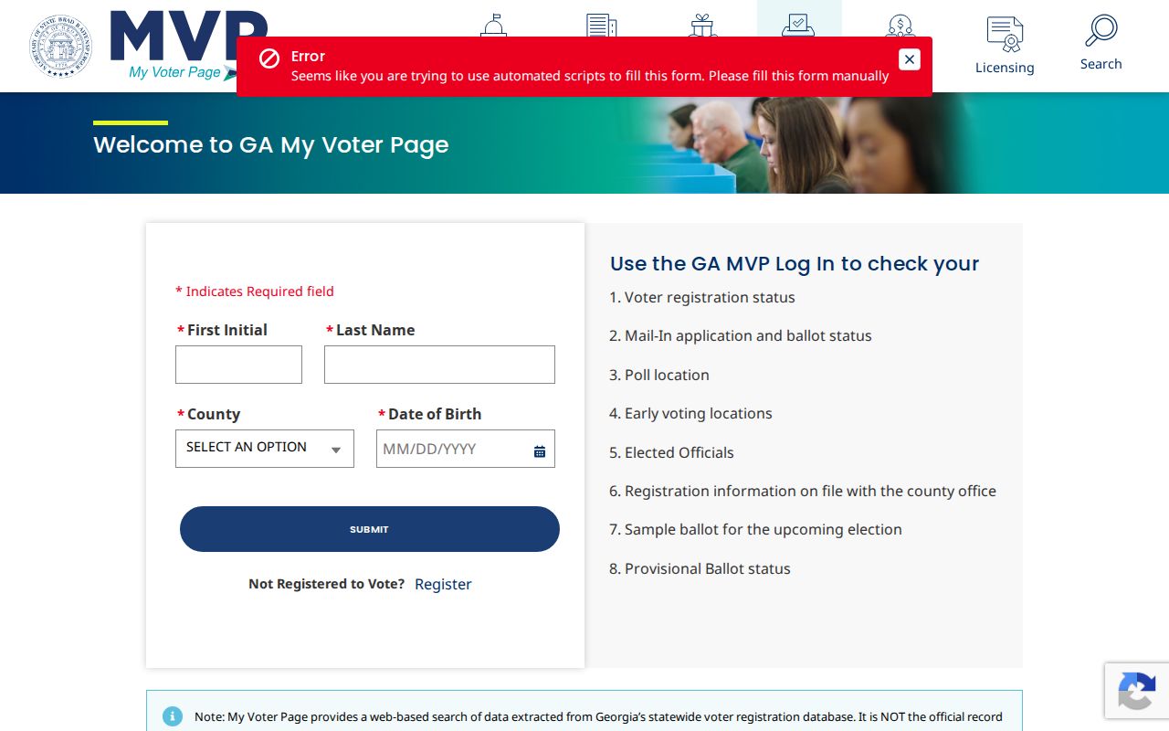 Warner Robins residents directory Georgia My Voter Page
